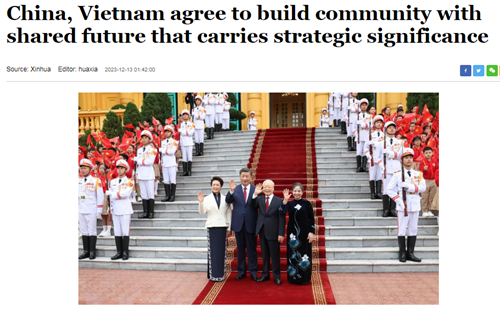 Dư luận Trung Quốc kỳ vọng vào một giai đoạn mới trong quan hệ Trung - Việt