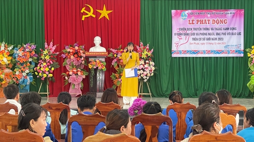 Huyện Sơn Hòa Phú Yên sôi nổi chiến dịch truyền thông và Tháng hành động vì bình đẳng giới