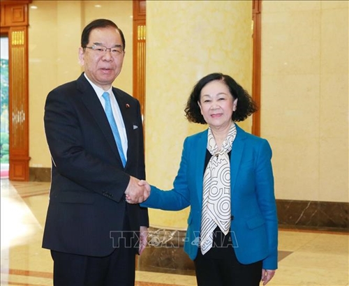 Thường trực Ban Bí thư Trương Thị Mai hội đàm với Đoàn đại biểu Đảng Cộng sản Nhật Bản