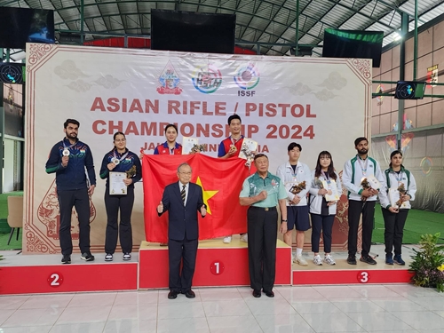 Bắn súng Việt Nam giành Huy chương Vàng Giải bắn súng vô địch châu Á 2024