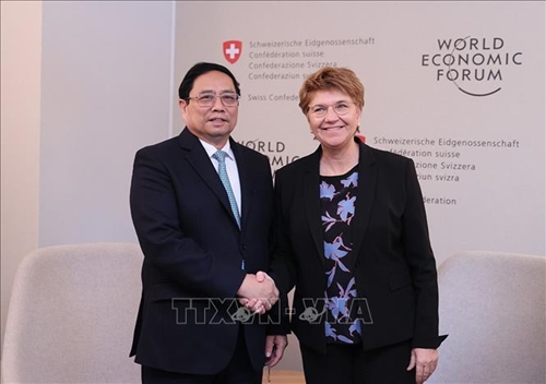 Thủ tướng Phạm Minh Chính hội kiến Tổng thống Thụy Sĩ và Tổng thư ký UNCTAD