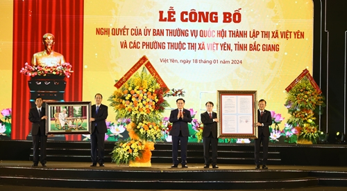 Công bố thành lập thị xã Việt Yên tỉnh Bắc Giang