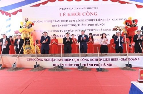 Hà Nội Khởi công 2 cụm CN huyện Phúc Thọ với tổng mức đầu tư 703 tỷ đồng
