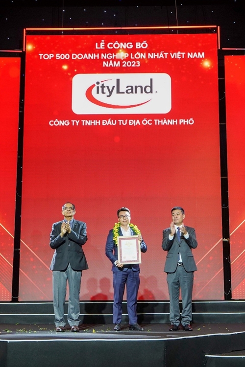 CityLand được vinh danh Top 500 doanh nghiệp lớn nhất Việt Nam năm 2023