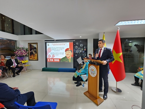 Đại sứ quán Venezuela tại Hà Nội tổ chức kỷ niệm mừng 25 năm cố Tổng tư lệnh Hugo Chávez nhậm chức Tổng thống