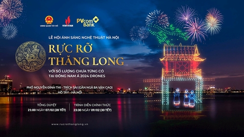 “Lễ hội ánh sáng nghệ thuật Hà Nội - Rực rỡ Thăng Long” sẽ trình diễn vào đêm Giao thừa