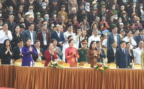 Phó Chủ tịch nước Võ Thị Ánh Xuân dự Lễ khai hội Chùa Tam Chúc