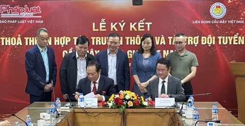Liên đoàn Cầu mây Việt Nam và Báo Pháp luật Việt Nam ký Bản ghi nhớ thỏa thuận hợp tác
