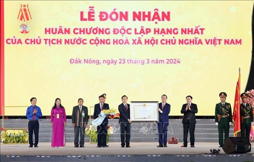 Chủ tịch Quốc hội Vương Đình Huệ dự Lễ kỷ niệm 20 năm tái lập tỉnh Đắk Nông
