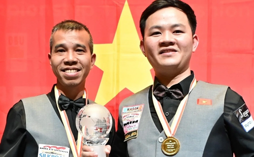 Việt Nam lần đầu vô địch carom 3 băng đồng đội thế giới