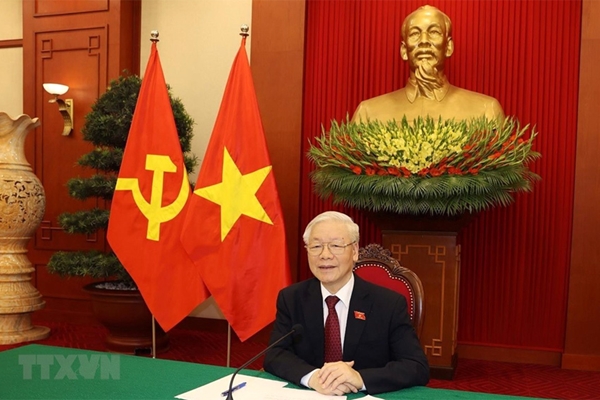 Tổng Bí thư Nguyễn Phú Trọng điện đàm với Tổng thống Liên bang Nga