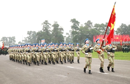 Kiểm tra hợp luyện diễu binh, diễu hành kỷ niệm 70 năm Chiến thắng Điện Biên Phủ