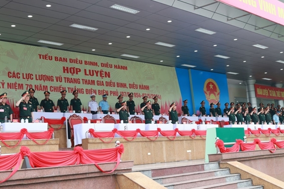 Tổng duyệt diễu binh, diễu hành trong Lễ kỷ niệm Chiến thắng Điện Biên Phủ
