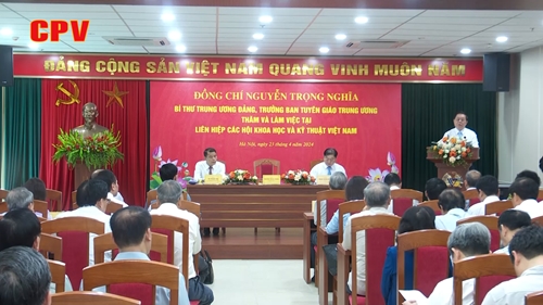 Trưởng Ban Tuyên giáo làm việc với Liên hiệp Hội Khoa học và Kỹ thuật Việt Nam