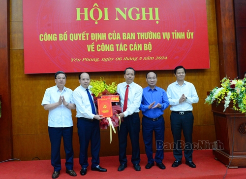 Bắc Ninh Công bố các Quyết định về công tác cán bộ