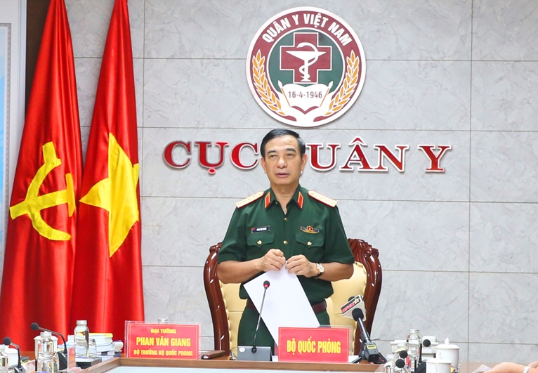 Đại tướng Phan Văn Giang thăm, làm việc với Cục Quân y