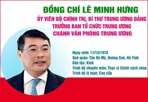 [Infographic] Trưởng Ban Tổ chức Trung ương, Chánh Văn phòng Trung ương Đảng Lê Minh Hưng