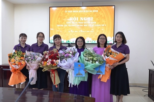 Công bố thành lập trường THCS Giảng Võ 2, Ba Đình, Hà Nội
