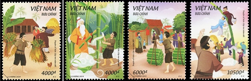 Bộ Thông tin và Truyền thông phát hành bộ tem bưu chính kể chuyện "Cây tre trăm đốt"