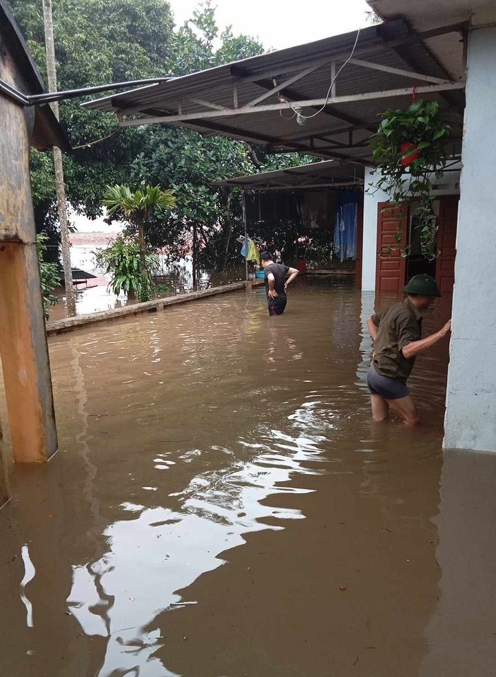Mưa lớn gây ngập cục bộ tại Thái Nguyên