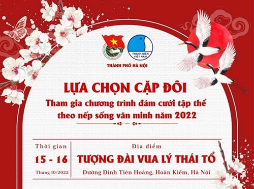 Hanoi to organize mass wedding for 30 couples in October
