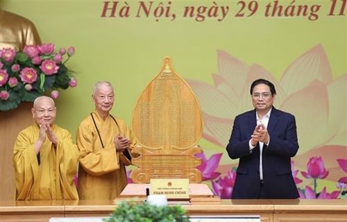 Buddhism upholds fine values, joins in national construction PM