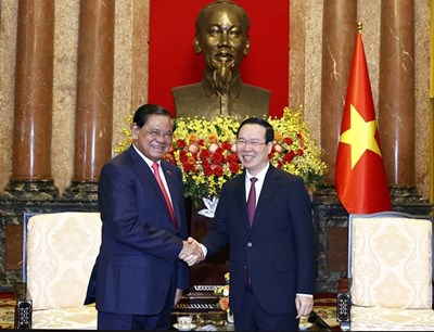 President Vo Van Thuong receives visiting Cambodian Deputy PM