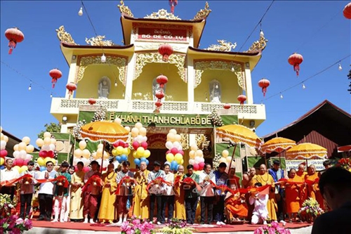 Vietnamese Bo De pagoda in Laos inaugurated