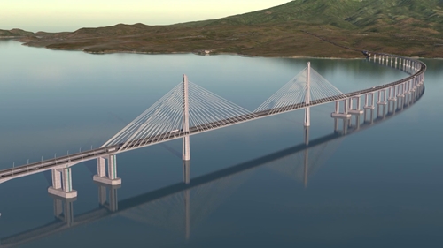 Philippine constructs bridge connecting Bataan and Cavite provinces across Manila Bay to decongest Metro Manila