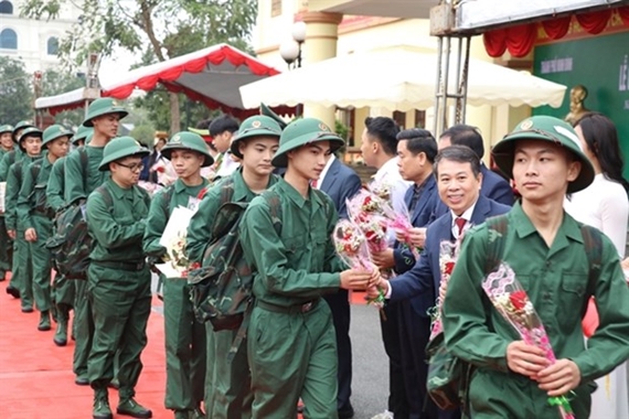 Ceremonies held nationwide to see young people off to military service
