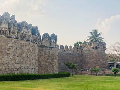 Golconda Fort preserving ancient Indian architecture