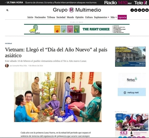 Un journal uruguayen loue la beauté du Nouvel An lunaire du Vietnam