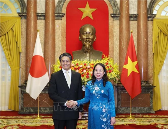 La présidente par intérim reçoit le nouvel ambassadeur du Japon au Vietnam