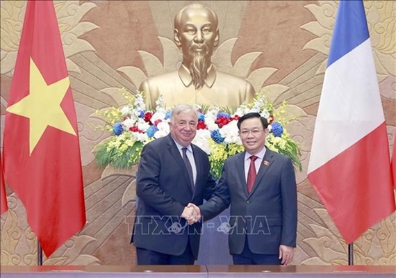 法国参议院议长热拉尔·拉尔歇圆满结束对越南的正式访问