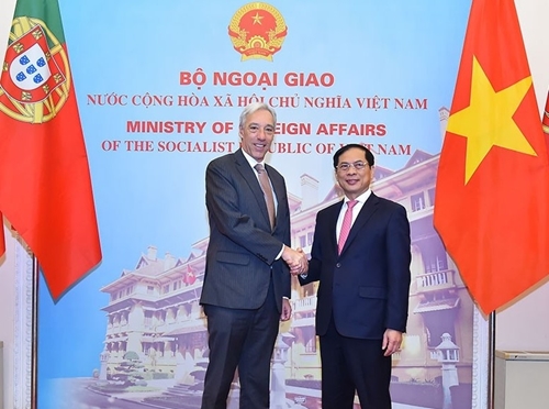 越南外交部长裴青山与葡萄牙外长若昂·戈麦斯·克拉维尼奥举行会谈