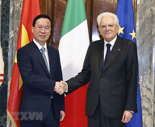 意大利总统为越南国家主席武文赏举行隆重欢迎仪式（组图）