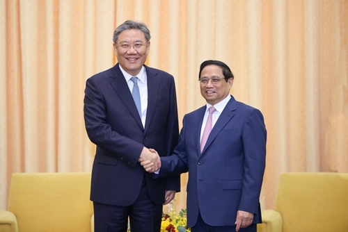 越南政府总理范明正会见中国商务部部长王文涛