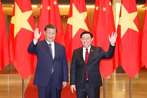 越南国会主席王廷惠会见中共中央总书记、中国国家主席习近平 组图