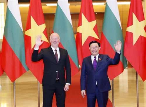 越南国会主席王廷惠与保加利亚议会议长耶利亚兹科夫举行会谈