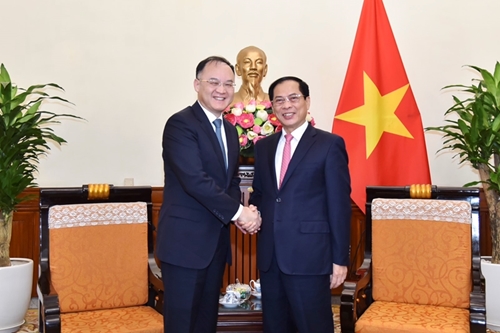 越南外交部长裴青山会见中国外交部部长助理农融