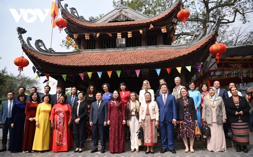 越南国家副主席武氏映春会见各国和国际组织驻越女大使