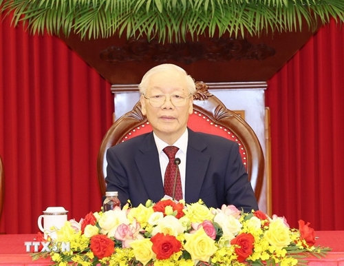 许多国家和政党领导人向阮富仲总书记致以80岁生辰祝福