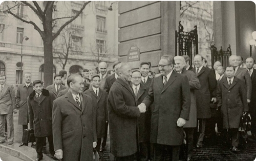 Церемония парафирования Парижских соглашений, состоявшаяся 23 января 1973 г