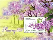 Выпущен набор марок «Жакаранда мимозолистная» по продвижению биологического разнообразия Вьетнама