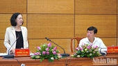 Товарищ Чыонг Тхи Май провела рабочую встречу с Постоянным бюро Парткома Донгтхапа