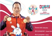 Тяжелоатлет Ле Ван Конг во второй раз завоевал золотую медаль на чемпионате мира по тяжелой атлетике среди инвалидов