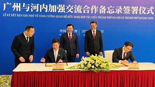 Ханой и город Гуанчжоу Китай подписали Меморандум о взаимопонимании по укреплению сотрудничества