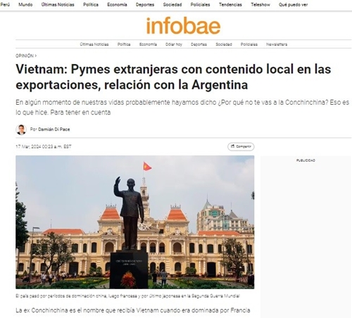Аргентинские СМИ Вьетнам имеет чудесные темпы экономического роста