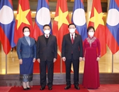 Acto de recepción al presidente del Parlamento laosiano