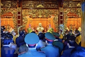 La ceremonia para colocar el busto del general Vo Nguyen Giap en el sitio de la reliquia de Dien Bien Phu